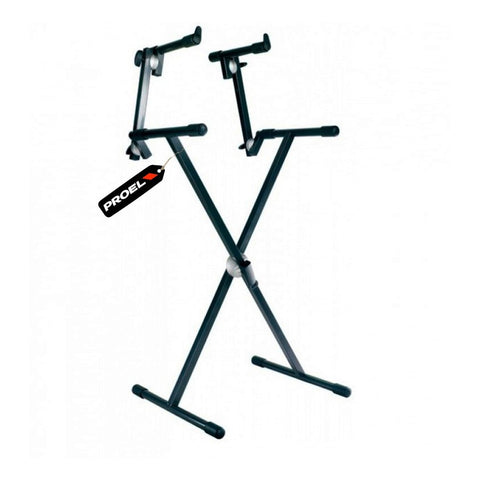 Soporte Base Para Teclado Doble, Proel Spl152 Gris