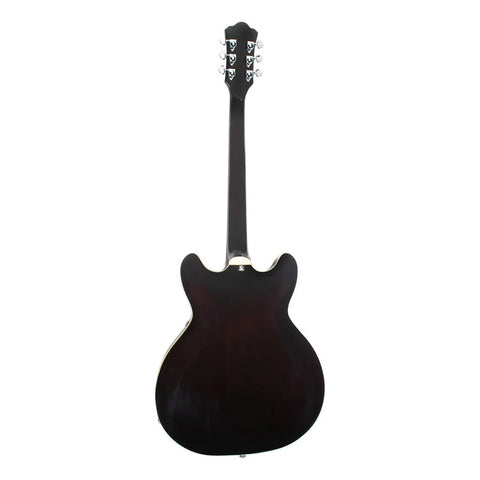 Guitarra Eléctrica 6 Cuerdas Mars Hollowbody 335 Custom Bro Color Marrón Oscuro Material Del Diapasón Caoba Orientación De La Mano Diestro