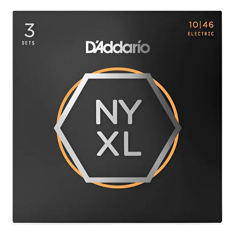 Paquete 3 Set Cuerdas Guitarra Eléctrica D'addario Nyxl1046