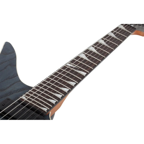Guitarra Eléctrica Schecter Avenger Standard Charcoal Satin Diestro Azul Petróleo Palo De Rosa