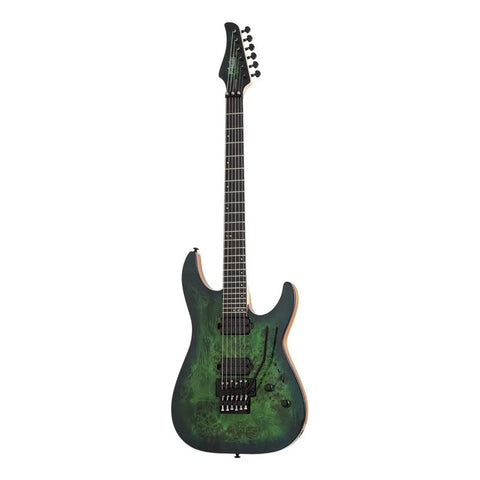 Guitarra Eléctrica Schecter C-6 Pro Fr Aqua Burst Caoba 2018 Wengué Diestro