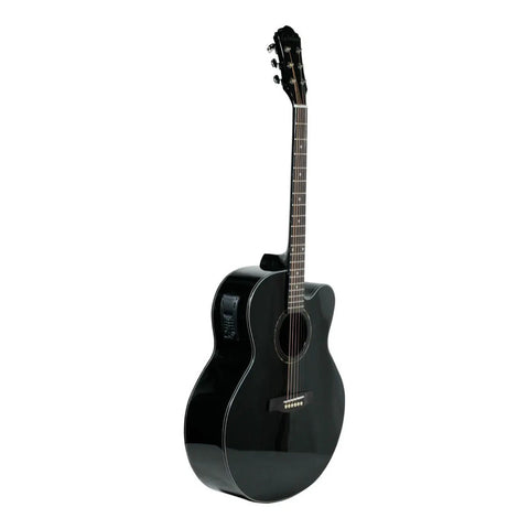 Guitarra Electroacústica Jumbo La Sevillana Ju-340ceq Blk Negro