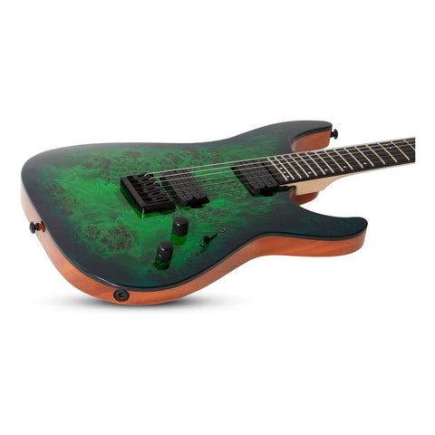Guitarra Electrica Aqua Burst 6 Cuerdas  Schecter  C-6 Pro Diestro Wengué