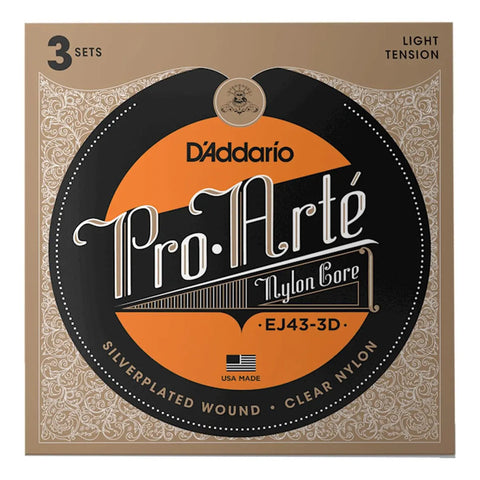 Juego De 3 Cuerdas Guitarra Clásica Daddario Ej43 3-pack