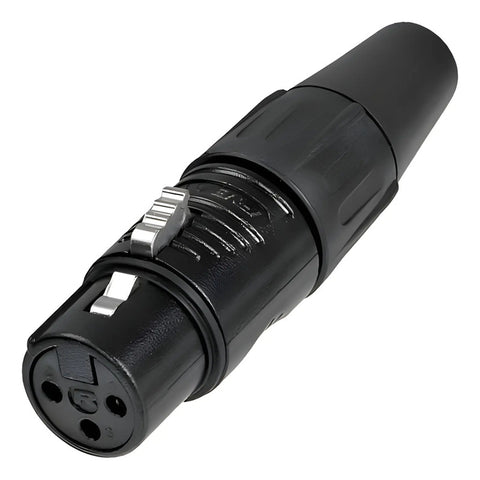 Conector De Cable Xlr 3 Pines Hembra Color Negro Rean Rc3f-b Negro
