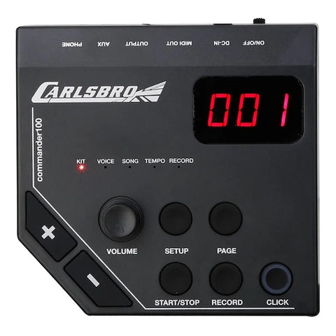 Kit De Batería Electrónica 7 Piezas Carlsbro Csd100bpi Negro