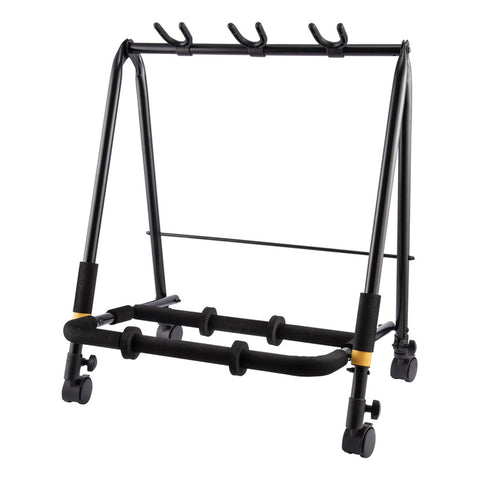 Soporte Con Ruedas Para 3 Guitarras Hercules Gs523b Plus - Negro