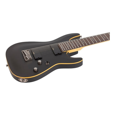 Guitarra Electrica 8 Cuerdas Negro Sat. Schecter Demon-8 Diestro Aged Black Satin Wengué