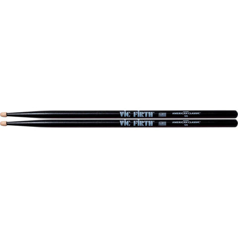 Vic Firth 5ab Baquetas Punta De Madera Batería Percusión Color Negro Tamaño 16 5a