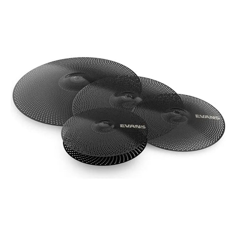 Set Parche Evans Malla Db One + Platillos Ecppb-db1-r 9 Pzs Negro