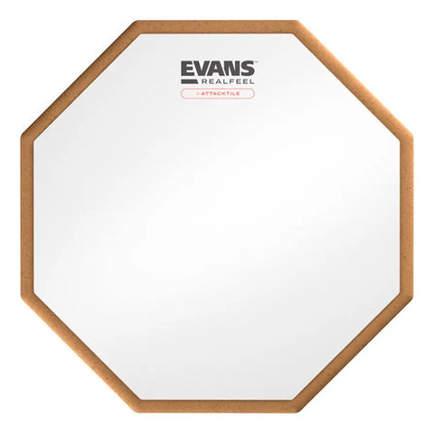 Pad Practicador Evans Rf10g-at Realfeel Attacktile 10 Blanco