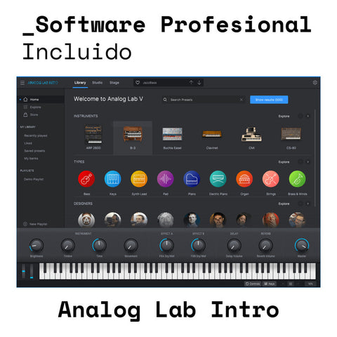 Controlador Midi Usb Arturia Microlab Mk3 Color Negro