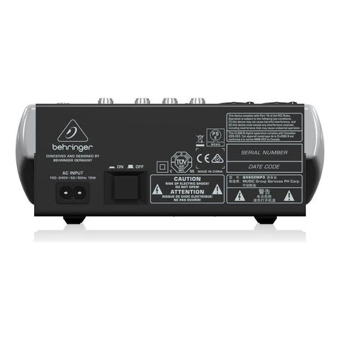 Mezcladora Análoga Behringer Xenyx Qx602mp3 C/ Efectos