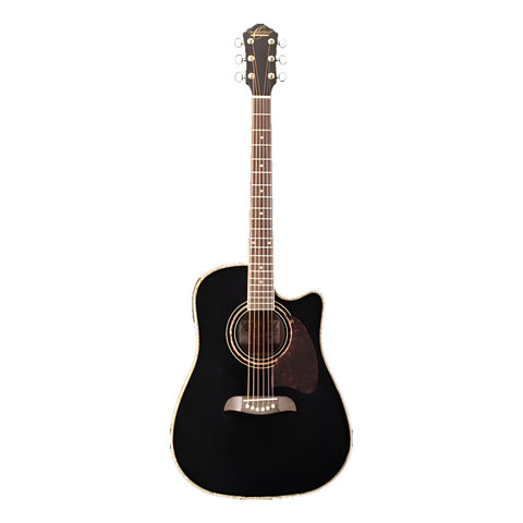 Guitarra Electroacústica Dreadnought Oscar Schmidt Og2ce Blk Black Diestro