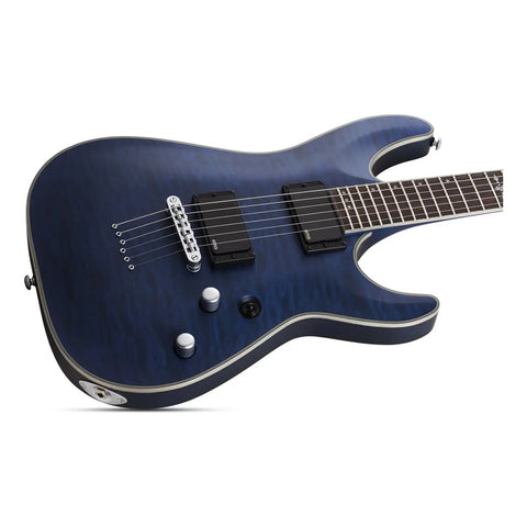 Guitarra Schecter Electrica Modelo C-1 Platinum Spr Diestro Satin Purple Burst Ébano Violeta Oscuro
