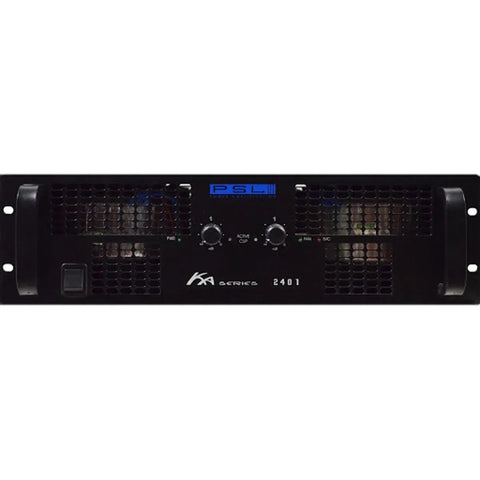 Amplificador De Potencia Psl Ka2401 De 2 Canales Y 1200w En Negro