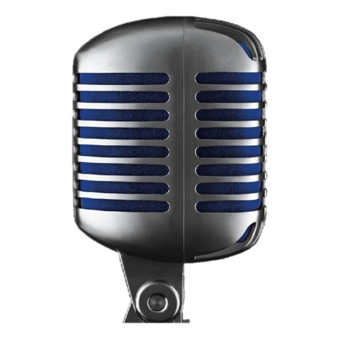 Microfono Original Dinamico Supercardioide, Shure Super 55 Cromado/azul