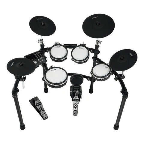 Batería Eléctrica Nux Dm-7x Usb Midi Platillos Pedales Malla 9 Cuerpos