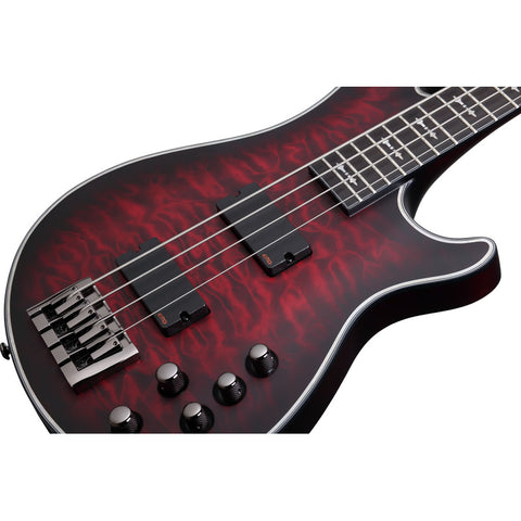 Bajo Eléctrico Schecter Hellraiser Extreme-4 Crimson Red Bur Diestro Rojo Mate 4