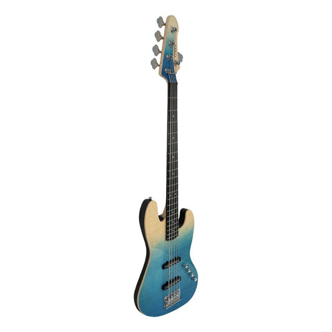 Bajo Mars Jb-5 Deluxe Activo  5 Cuerdas Jazz Bass Blue Shade Diestro Blue