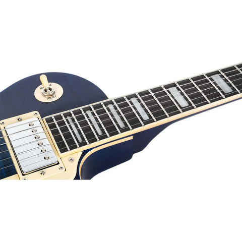 Guitarra Eléctrica 6 Cuerdas Mars Les Paul Traditional Blue Diestro Azul Palo De Rosa