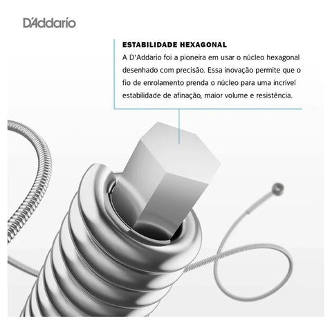 Cuerda Para Bajo De 6 Cuerdas Daddario 032 Exl170-6 Nickel