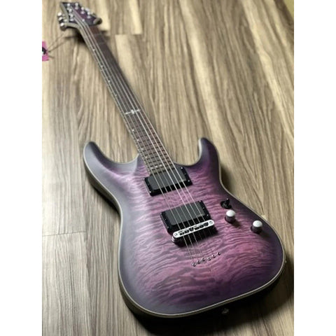 Guitarra Schecter C-1 Platinum Satin Purple Burst Diestro Lila Ébano