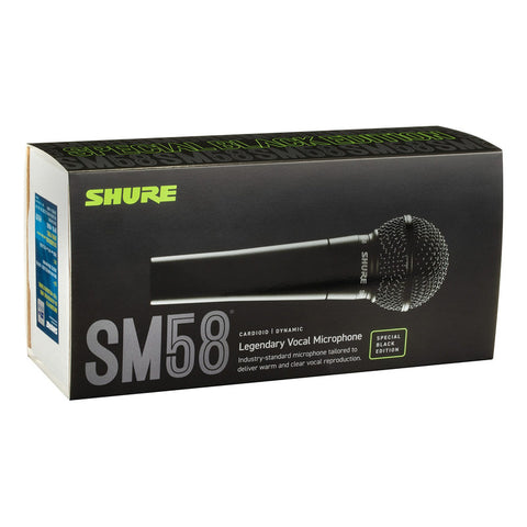 Micrófono De Mano Para Voz Shure Sm58 Blk Black Edition Negro