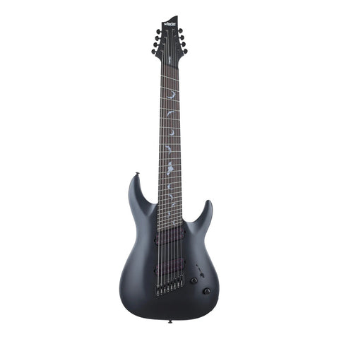 Guitarra 8 Cuerdas Schecter Damien-8 Multiscale Negro Sat Diestro Negro Palo De Rosa