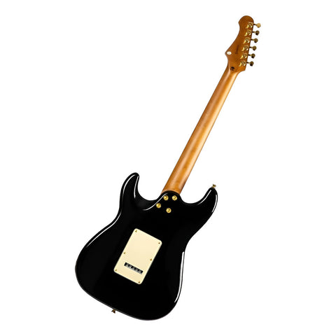 Guitarra Eléctrica Strat Jet Guitars Js-480 Bac Black Color Negro Material Del Diapasón Palisandro Orientación De La Mano Diestro