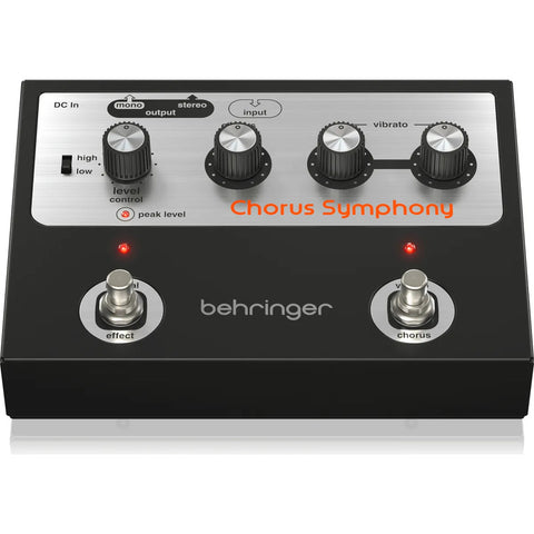 Pedal Chorus Symphony Behringer Vibrato Bajo Guitarra Color Negro