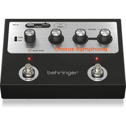 Pedal Chorus Symphony Behringer Vibrato Bajo Guitarra Color Negro