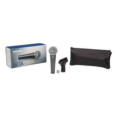 Microfono Original Dinamico Super Cardioide Shure Beta 58a Azul/plata