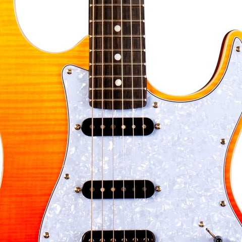 Guitarra Eléctrica De 6 Cuerdas Jet Js600 Rojo Transparente Diestro