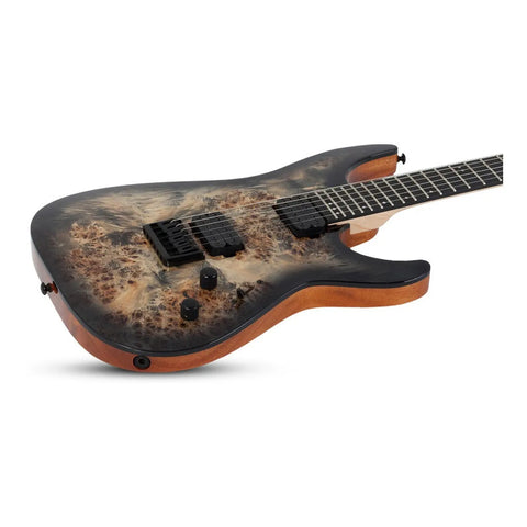 Guitarra Eléctrica Sólida 6 Cuerdas Schecter C-6 Pro Cbu Diestro Charcoal Burst Wengué