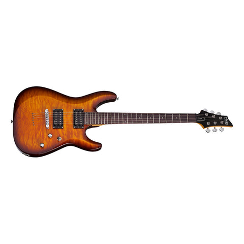 Guitarra Eléctrica Sombreado Vintage Schecter C6 Plus Vsb Diestro Vintage Sunburst Palo De Rosa
