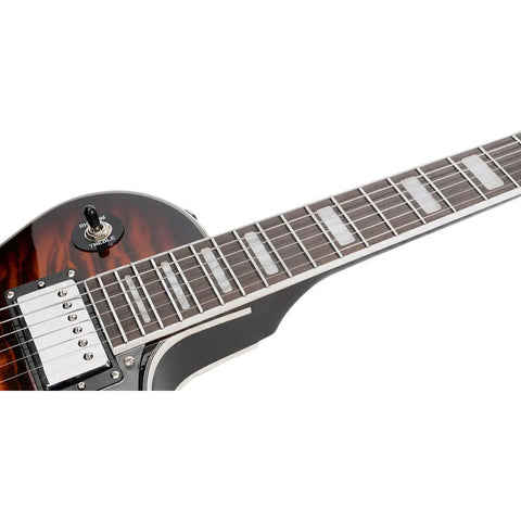 Guitarra Eléctrica 6 Cuerdas Mars Les Paul Custom Brown Color Marrón Oscuro Material Del Diapasón Palisandro Orientación De La Mano Diestro Palo De Rosa