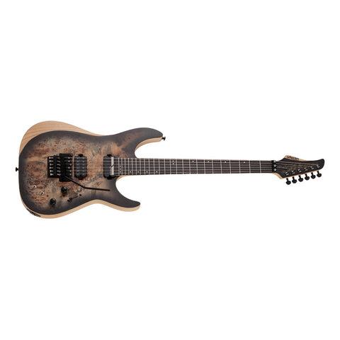 Guitarra Eléctrica Sólida Schecter Reaper-6 Fr S Cbu Diestro Satin Charcoal Burst Ébano