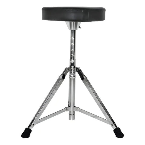 Banco De Batería Redondo New Beat Dt-04n Cuero Sintético 3 Patas