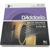 Juego De 3 Cuerdas De Acero Para Guitarra D'addario Ej13-3d 011-052