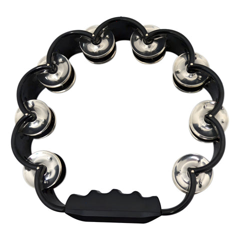 Pandero De Mano De Plástico Color Negro New Beat Pwc-10