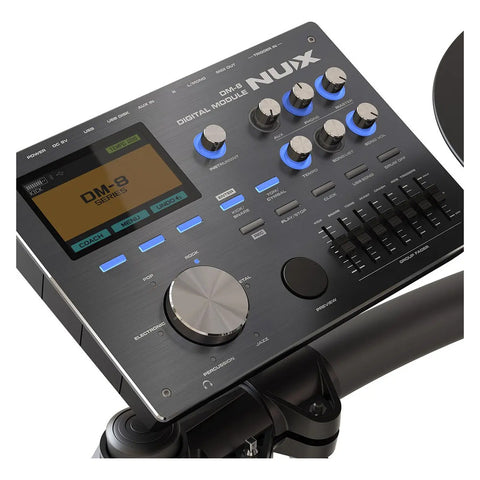 Kit De Bateria Electrónica 9 Piezas Nux Dm-8 Color Negro
