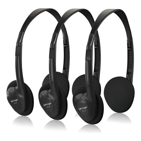 Paquete De 3 Audífonos Estéreo On-ear, Behringer Ho 66   Negro