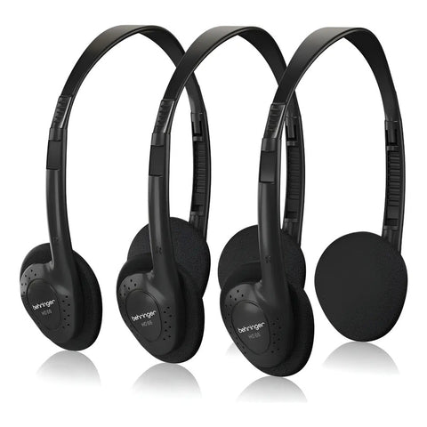 Paquete De 3 Audífonos Estéreo On-ear, Behringer Ho 66   Negro