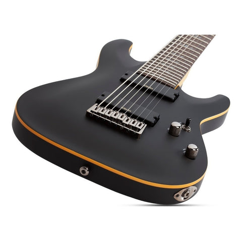 Guitarra Electrica 8 Cuerdas Negro Sat. Schecter Demon-8 Diestro Aged Black Satin Wengué
