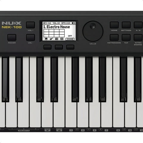 Teclado 61 Teclas Sensitivas Bluetooth Bateria Nux Nek-100