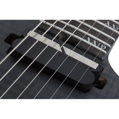 Guitarra Schecter Banshee Mach-7 Fr-s Fallout Burst Diestro Gris Oscuro Ébano