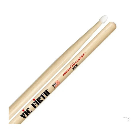 Baquetas Profesionales Vic Firth 7an Punta Nylon Color Madera