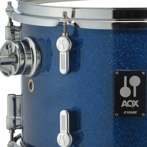 Batería Acústica 4pz Blue Ocean Sparkle Sonor Aqx Jungle Set Blue Ocean Sparkle