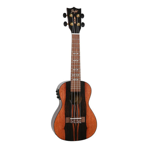 Ukelele Electroacústico Concierto Flight Duc460 Eq Amara Color Madera Con Negro